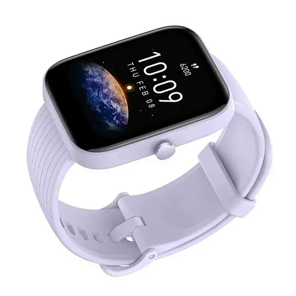 Amazfit Bip 3 5-ATM Water Resistance Smartwatch – Color: Purple – View 3